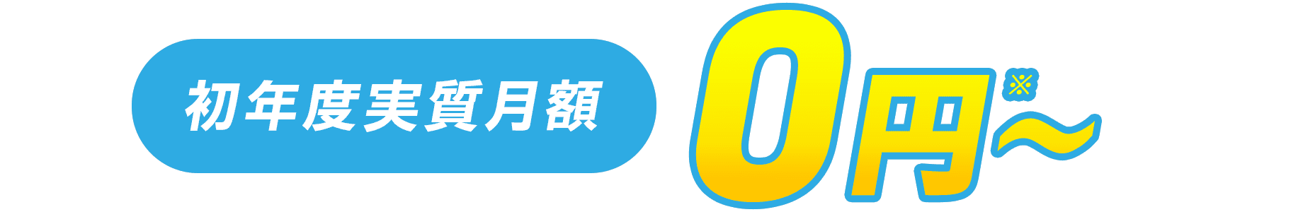 初年度実質月額0円~